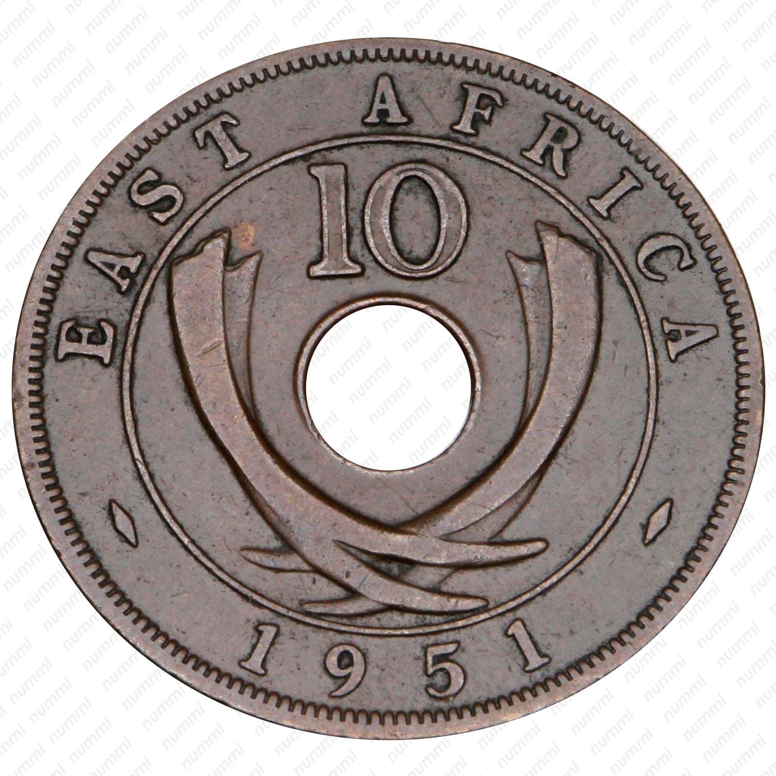1951 по восточному. 10 Центов. Восточная Африка. Бронзовая монета с изображением Гордиана африканского. Монета East Africa 50 Cents 1958.