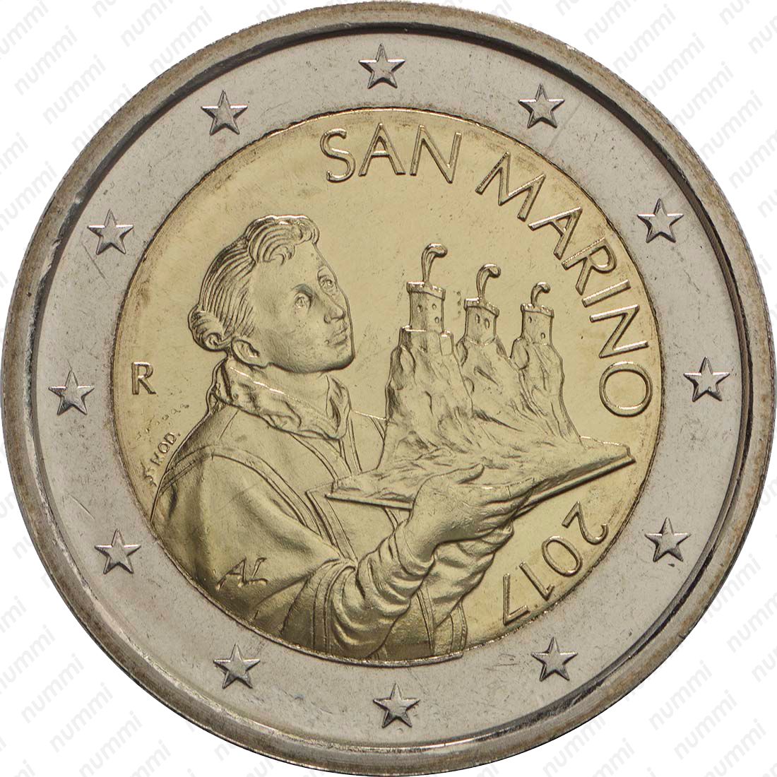 Сан марино 2. Монеты евро Сан-Марино. Монеты 2 евро Сан Марино. 2 Евро Сан-Марино 2017. Монета 2 евро 2017 год Сан Марино.