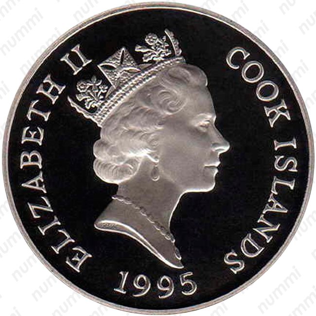 1 доллар 1995. Монета 1 Dollar Elizabeth II NUIN Island 2010.