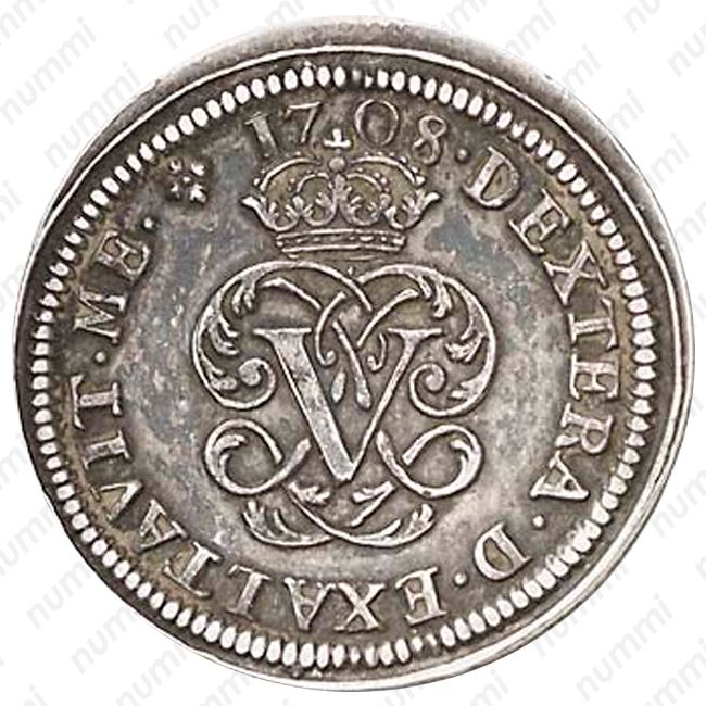 Монета испании 4. Реверс монеты Испании. Монета 1708.