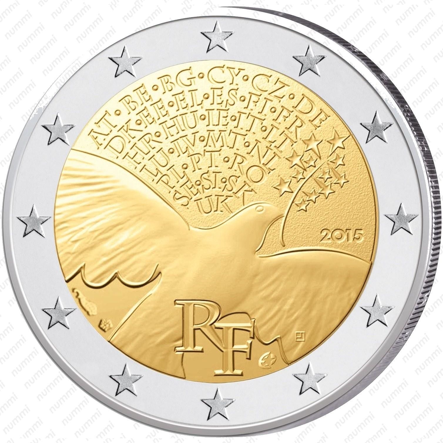 Купить 70 евро. 2 Евро Финляндия Франс. 2 Евро 2015 Франция. Монета 2 евро 70. 2 Евро Аверс.