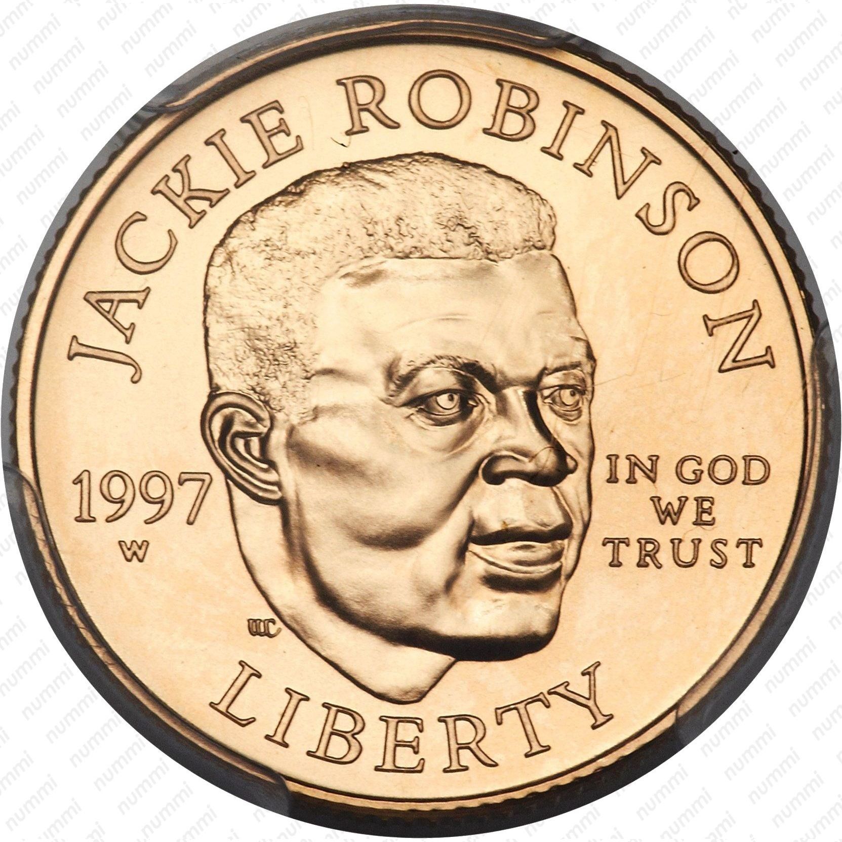1997 долларов в рубли. 5 Долларов 1997 года. Доллар США Джеки Робинсон.