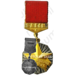 Знак ««Молодой гвардеец пятилетки»ЦК ВЛКСМ. Первая степень»