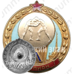 Знак чемпиона в первенстве Ленинграда. Борьба. 1950 