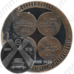 Настольная медаль «10 лет Автопроизводству «ИЖМАШ»(1966-1976)»