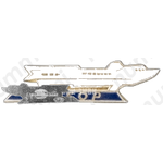 Знак с изображением речного пассажирского теплохода на подводных крыльях «Метеор»