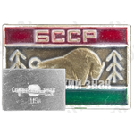Знак «Белорусская ССР. БССР. Зубр»