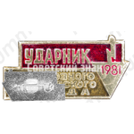 Знак «Ударник. Всесоюзного студенческого отряда. 1981»