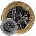 1 евро 2001, регулярный чекан Финляндии