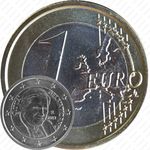 1 евро 2013, регулярный чекан Ватикана (Бенедикт XVI)