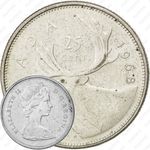 25 центов 1968, серебро