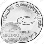 100000 лир 1999, 75 лет Республике
