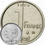 1 франк 1996, надпись на голландском - "BELGIE" [Бельгия]