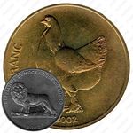 1 франк 2002, петух [Демократическая Республика Конго]