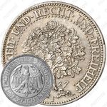 5 рейхсмарок 1927, F, знак монетного двора "F" — Штутгарт [Германия]