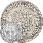 5 рейхсмарок 1928, A, знак монетного двора "A" — Берлин [Германия]