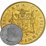 1/2 пенни 1969, 100 лет монетам Ямайки [Ямайка]