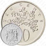 10 центов 1989 [Ямайка]