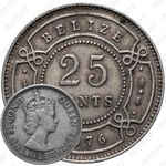25 центов 1976, Бюст Королевы Елизаветы II [Белиз]