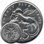25 центов 1984, без обозначения монетного двора [Ямайка]