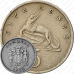 5 центов 1972, без обозначения монетного двора [Ямайка]