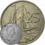 25 центов 1990 [Каймановы острова]