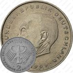 2 марки 1969, G, Конрад Аденауэр, 20 лет Федеративной Республике (1949-1969) [Германия]