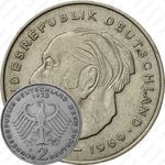 2 марки 1972, D, Теодор Хойс, 20 лет Федеративной Республике (1949-1969) [Германия]