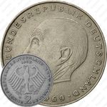 2 марки 1973, D, Конрад Аденауэр, 20 лет Федеративной Республике (1949-1969) [Германия]