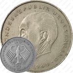 2 марки 1977, J, Конрад Аденауэр, 20 лет Федеративной Республике (1949-1969) [Германия]