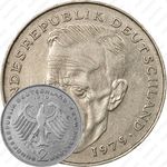 2 марки 1979, D, Курт Шумахер, 30 лет Федеративной Республике (1949-1979) [Германия]