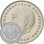 2 марки 1981, F, Конрад Аденауэр, 20 лет Федеративной Республике (1949-1969) [Германия]