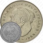 2 марки 1982, D, Теодор Хойс, 20 лет Федеративной Республике (1949-1969) [Германия]