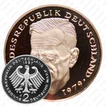 2 марки 1987, J, Курт Шумахер, 30 лет Федеративной Республике (1949-1979) [Германия]