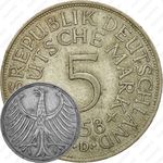 5 марок 1958, D, знак монетного двора: "D" - Мюнхен [Германия]
