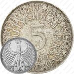 5 марок 1960, D, знак монетного двора: "D" - Мюнхен [Германия]