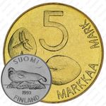 5 марок 1992, Тюлень [Финляндия]