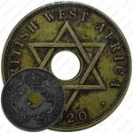 1 пенни 1920, H, знак монетного двора: "H" - Хитон, Бирмингем [Британская Западная Африка]