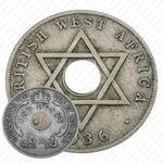 1 пенни 1936, H, Эдуард VIII, знак монетного двора: "H" - Хитон, Бирмингем [Британская Западная Африка]