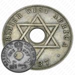 1 пенни 1937, KN, знак монетного двора: "KN" - Кингз Нортон Металл, Бирмингем [Британская Западная Африка]