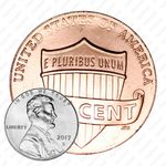 1 цент 2017, D, Линкольн - щит (Lincoln Shield Cent) [США]