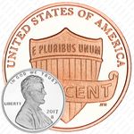 1 цент 2017, S, Линкольн - щит (Lincoln Shield Cent) [США]