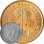 1 шиллинг 1952, KN, знак монетного двора: "KN" - Кингз Нортон Металл, Бирмингем [Британская Западная Африка]