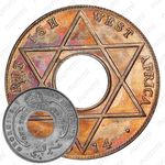 1/10 пенни 1914, H, знак монетного двора: "H" - Хитон, Бирмингем [Британская Западная Африка]