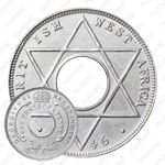 1/10 пенни 1946, KN, знак монетного двора: "KN" - Кингз Нортон Металл, Бирмингем [Британская Западная Африка]