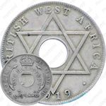 1/2 пенни 1919, H, знак монетного двора: "H" - Хитон, Бирмингем [Британская Западная Африка]