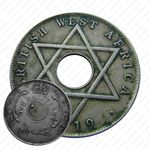 1/2 пенни 1919, KN, знак монетного двора: "KN" - Кингз Нортон Металл, Бирмингем [Британская Западная Африка]