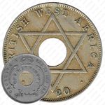 1/2 пенни 1920, H, знак монетного двора: "H" - Хитон, Бирмингем [Британская Западная Африка]