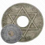 1/2 пенни 1936, H, знак монетного двора: "H" - Хитон, Бирмингем [Британская Западная Африка]