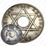 1/2 пенни 1947, KN, знак монетного двора: "KN" - Кингз Нортон Металл, Бирмингем [Британская Западная Африка]